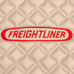 Ковры FREIGHTLINER CENTRY (автомат) (экокожа, бежевый, бежевый кант, красная вышивка)