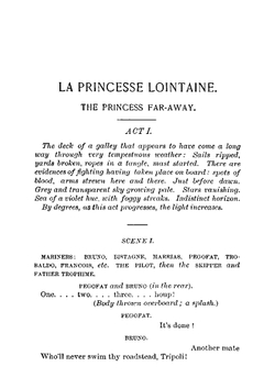 La princesse lointaine (The princess far-away): a play in four acts, in verse | Edmond Rostand