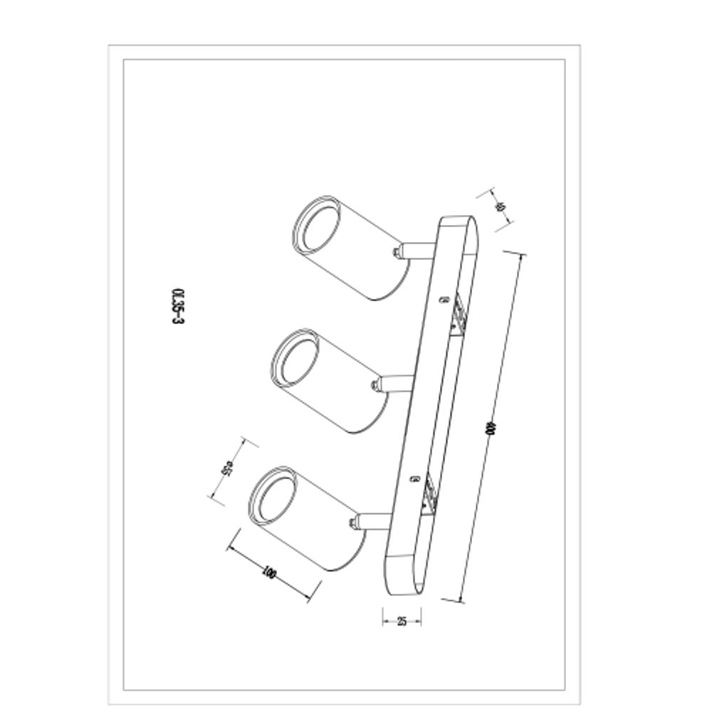 Светильник настенно-потолочный спот ЭРА OL35-3 WH MR16 GU10 IP20 белый хром | Накладные светильники