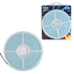 ULS-N01-2835-120LED-m-6mm-IP67-DC12V-9W-m-5M-LIGHTBLUE Гибкая светодиодная лента NEON. Катушка 5м. в блистере. Голубой свет. ТМ Uniel