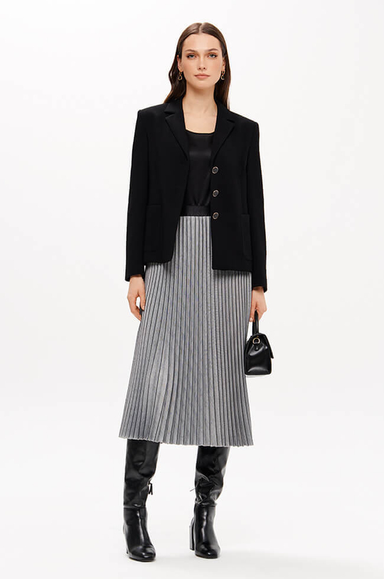 4912 Юбка женская (серо-черный)