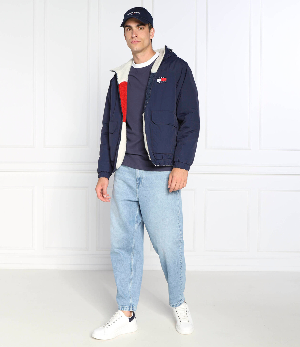 двухсторонняя куртка sherpa Tommy Jeans - темно-синий(DM0DM14455)