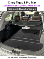 Коврики ЭВА в багажник для Chery Tiggo 8 Pro Max Ultimate & Elite (18-н.в.)