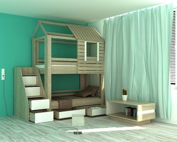 Кровать-домик АМИ-3 левая