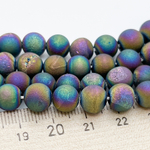 Кварц тонированный, диаметр 8,1-8,5 мм, цена за 23 шт (1/2 нити)