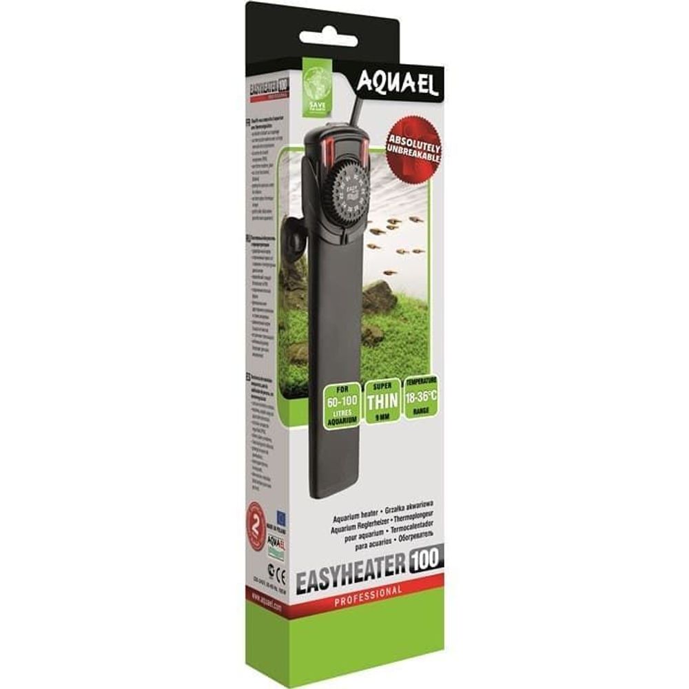 Нагреватель AQUAEL EASYHEATER 100 Вт плоский пластиковый ударопрочный корпус
