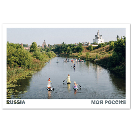 SUP-карнавал в Суздале, река Каменка. Владимирская область