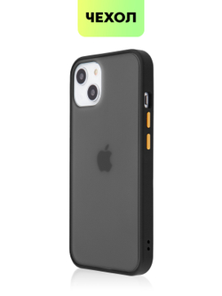 Чехол BROSCORP для Apple iPhone 13 оптом (арт. IP13-ST-TPU-BLACK-YELLOW)