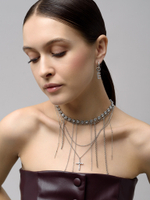 Колье "Rich Cross" Silver