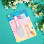 Набор детских расчёсок 2 шт «Baby boom», цвет розовый, (блистер ультрамарин)●