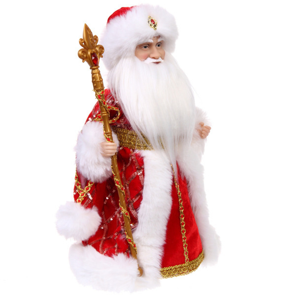 Дед Мороз музыкальный «Сказочный день» в красной шубке 40 см