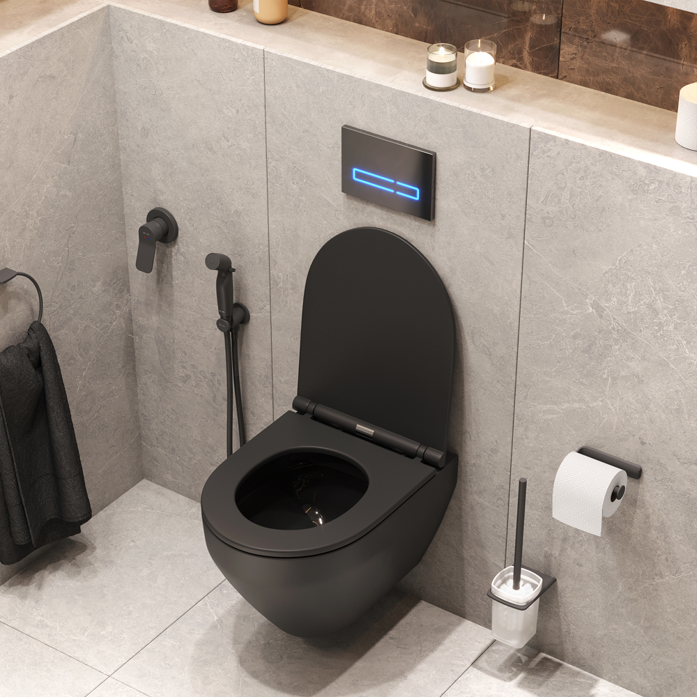 Комплект для ванной комнаты AM.PM Spirit V2.0 CK70GH Черный, синий, белая