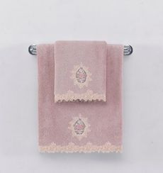Махровое полотенце DESTAN ДЕСТАН лиловый Soft Cotton (Турция)