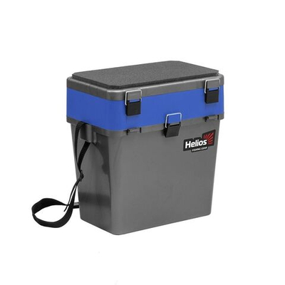 Ящик рыболовный зимний для хранения снастей серый/синий