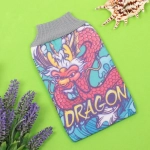 Мочалка - варежка скрaбирующая «Premium - DRAGON», 22.5*14.5*15см (ZIPпакет)