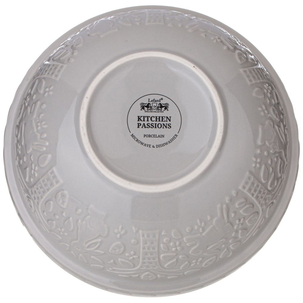 САЛАТНИК ДЛЯ СМЕШИВАНИЯ И СЕРВИРОВКИ LEFARD "KITCHEN PASSION" 20,50 СМ СЕРАЯ (КОР=8ШТ.)