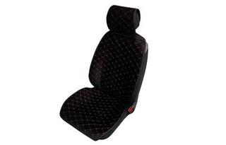 Накидки сидений ПОЛНЫЙ Coolpart MAXIMAL (к-т4шт) - XV9-BLRD - Велюр черный/ шов красный