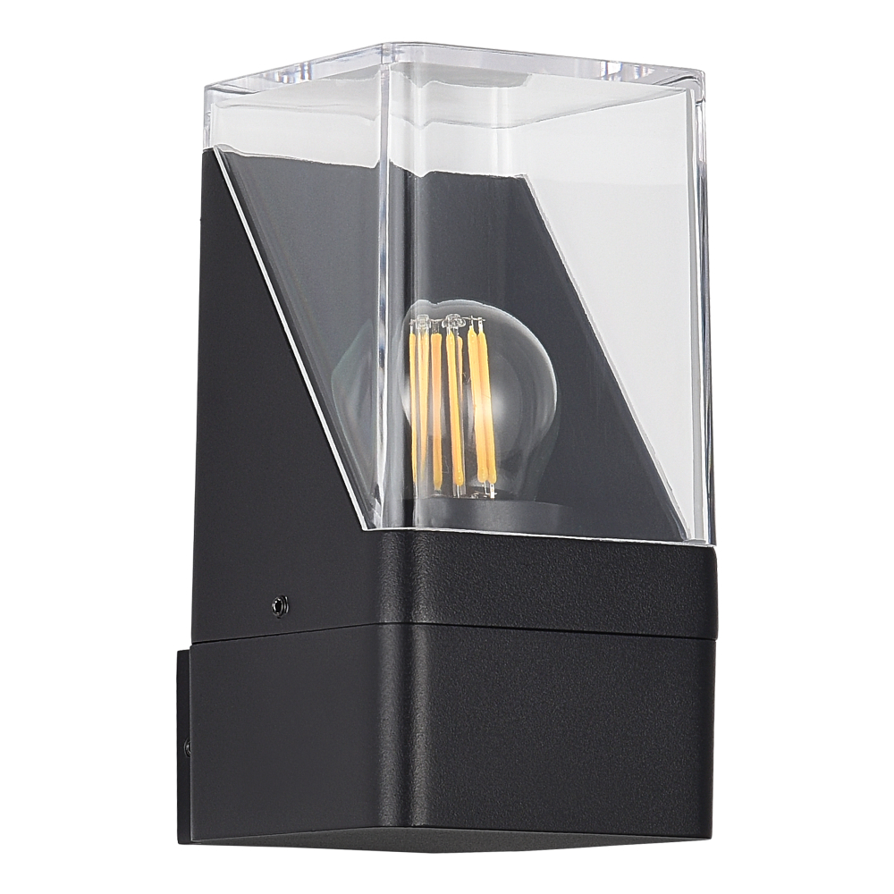 SL9016.401.01 Светильник уличный настенный ST-Luce черный/черный E27 1*15W SLIDE