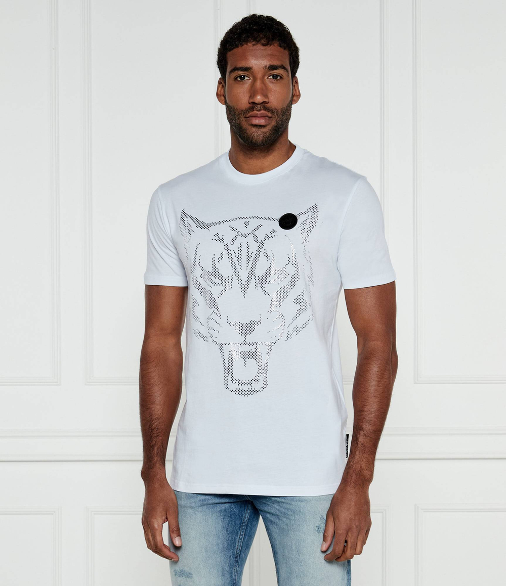 Футболка Lamina Tiger Plein Sport - белый(MTK8009 STE001N)