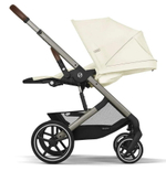 Коляска Cybex Balios S Lux TPE 2025 Cloud G i-Size Fog Grey 3 в 1 Seashell Beige с дождевиками