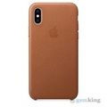Leather Case iPhone XS Max Saddle Brown (Золотисто-коричневый)