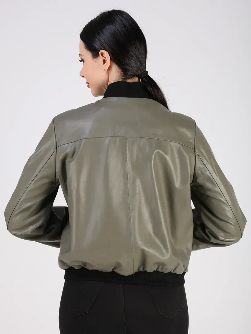 Кожаная куртка демисезонная Турция бомбер