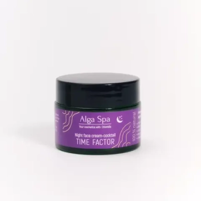 Крем-коктейль Alga Spa для лица ночной лифтинг эффект "Night face cream-coctail TIME FACTOR", 50 мл