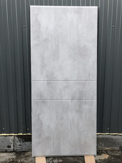Входная металлическая дверь RеX (РЕКС) 19 Арт Графит / ФЛ-290 Бетон светлый 16мм