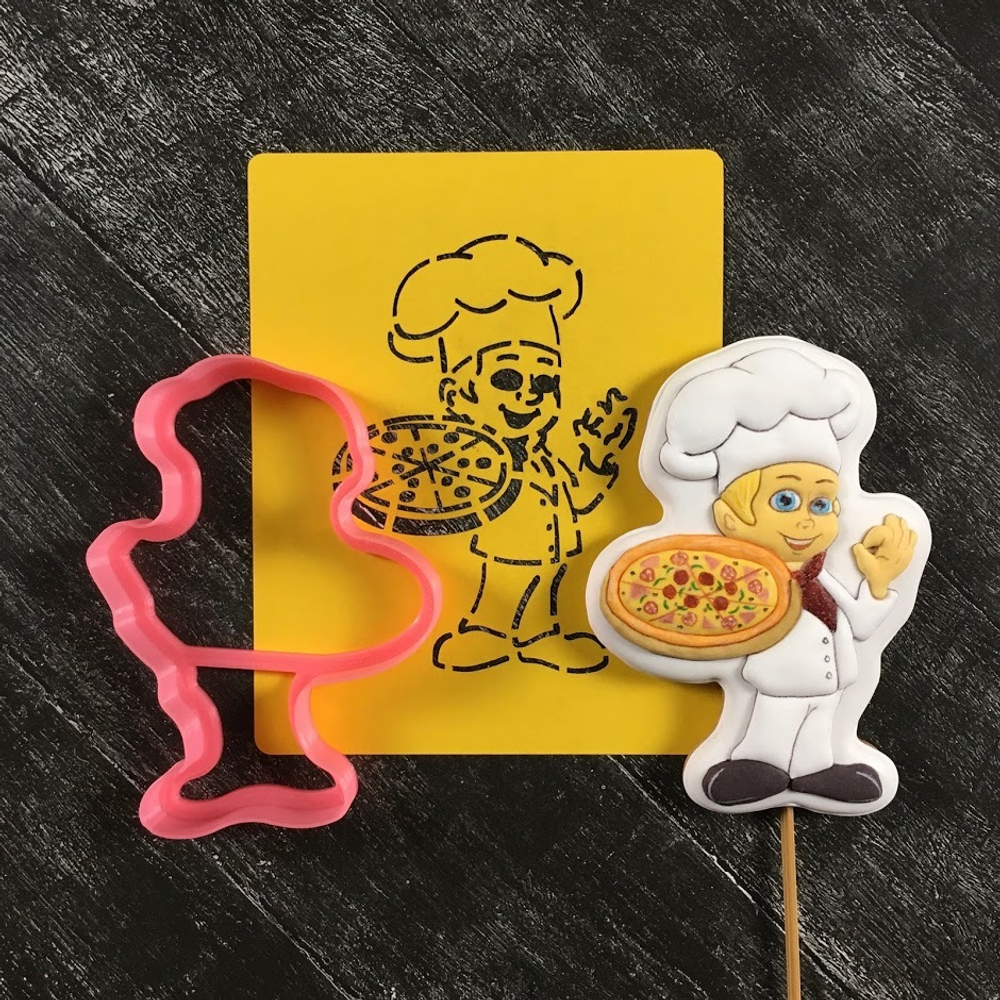 Повар №2 с пиццей