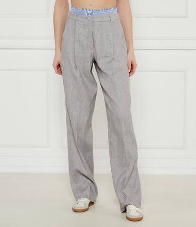 Льняное штаны Autocar Marella SPORT - серый(31310242)