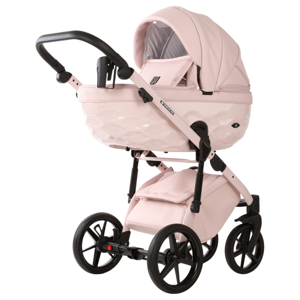 Детская универсальная коляска Adamex PRO Natura - CN-2-Rose (Светло-розовая экокожа)