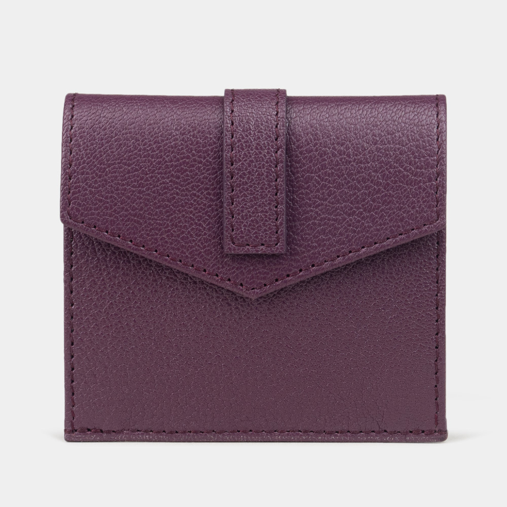 Кардхолдер-кошелек Perle из кожи козы, фиолетового цвета