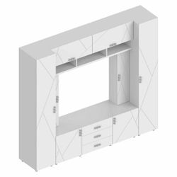 Гостиная модульная 2150 МС "Сандра"(Белый лофт)
