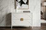 Комод Garda Decor бежевый 2 ящика 100*80*40 см