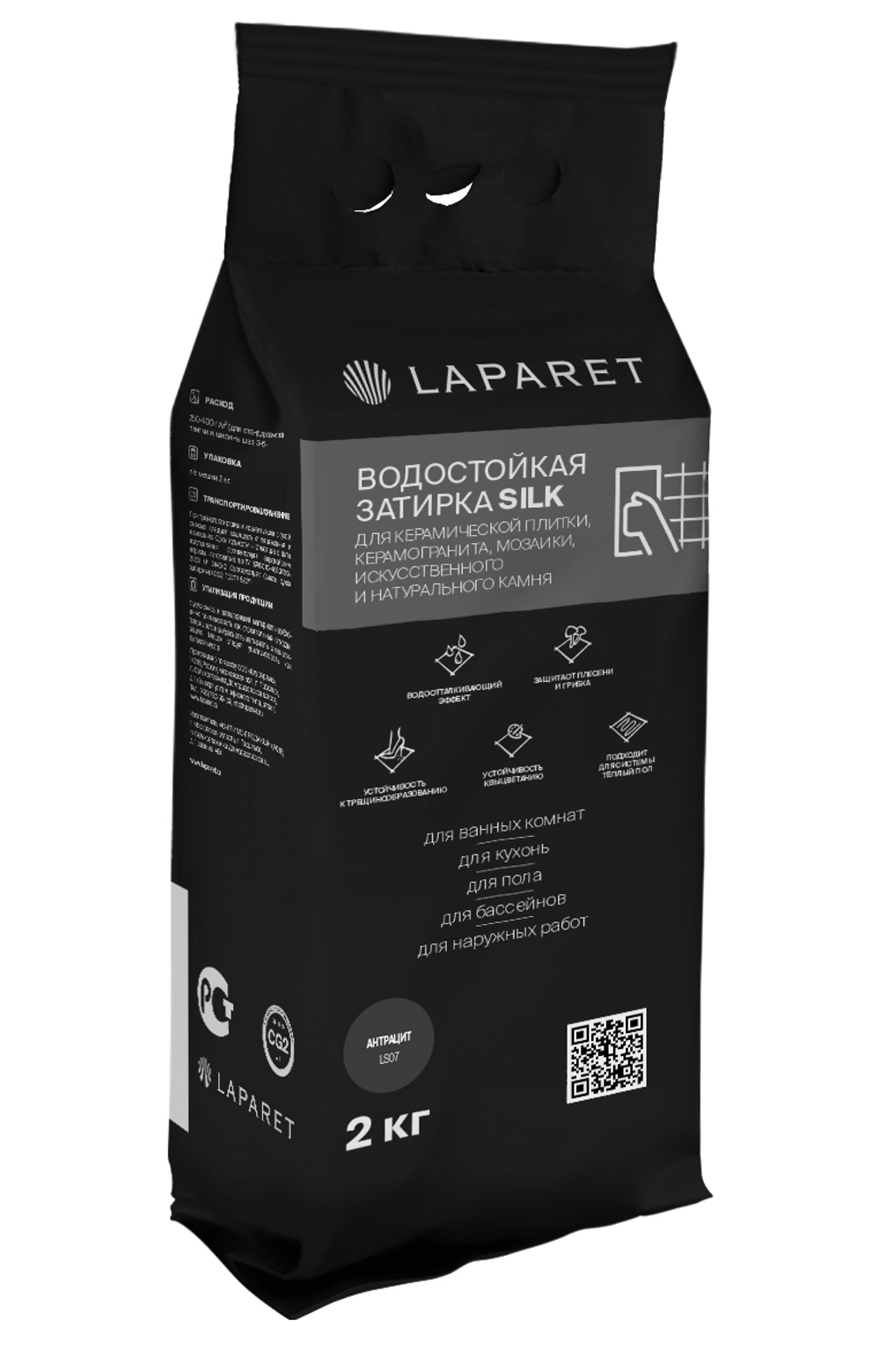 Laparet-fuga Silk, антрацит водостойкая (2 кг)