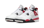 Middle-aged children's Jordan Air Jordan 4 shock absorption, wear-resistant, anti-kick middle-aged children's basketball shoes red and white