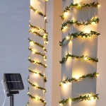 Гирлянда для улицы «Лиана» 3м, 30 ламп LED, 2 реж, IP-55, Теплый белый (солнечная батарея).