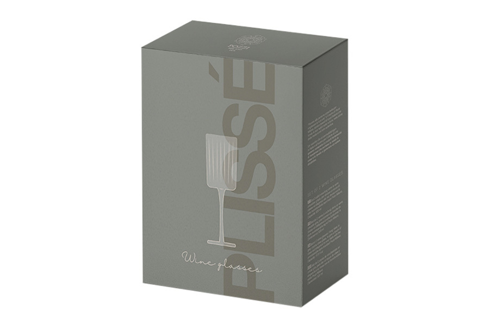 Набор бокалов для красного вина 2шт 520мл Pozzi Milano 1876 Modern Classic серый