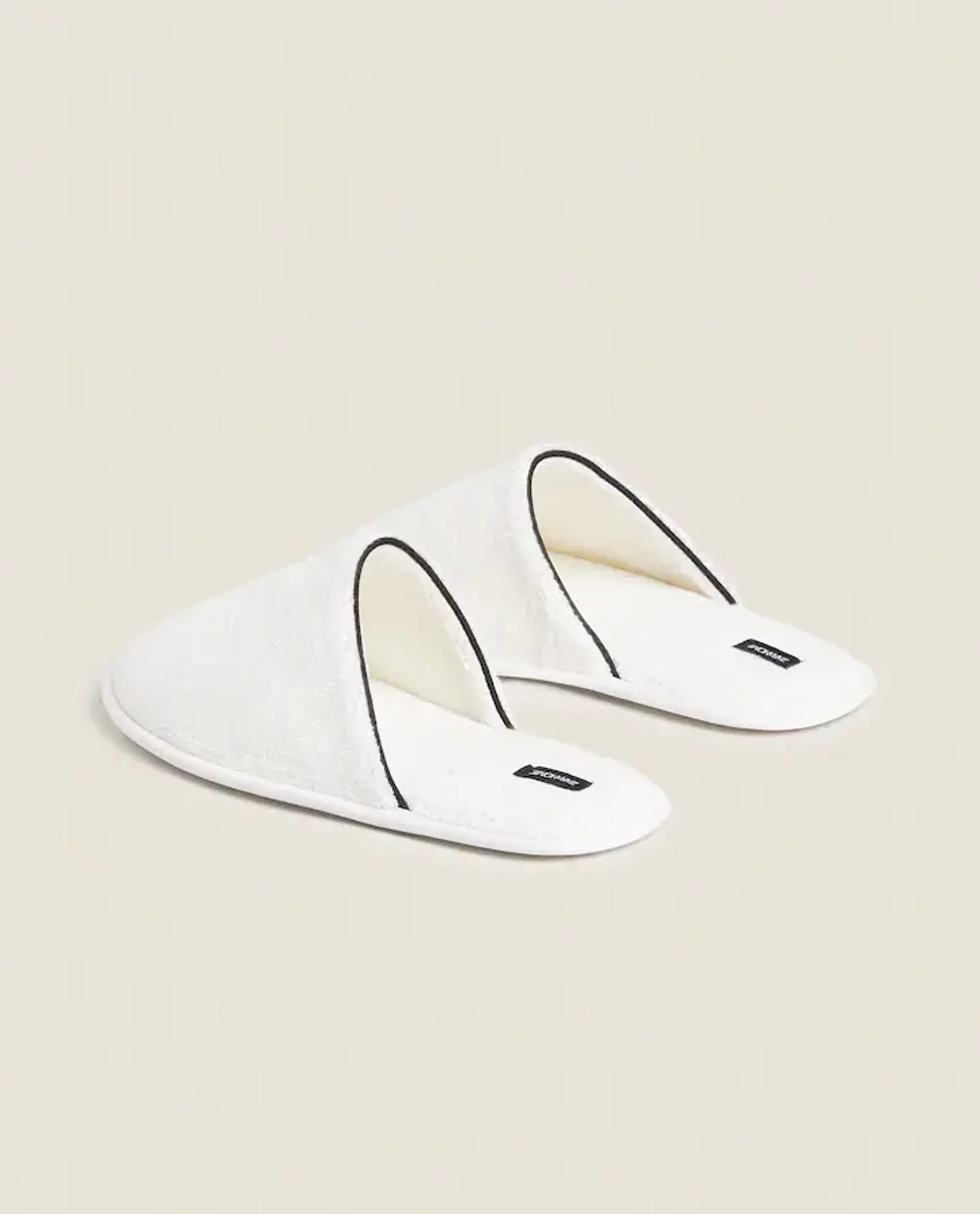 ZARA HOME ТАПОЧКИ ИЗ МАХРОВОЙ ТКАНИ, БЕЛЫЙ