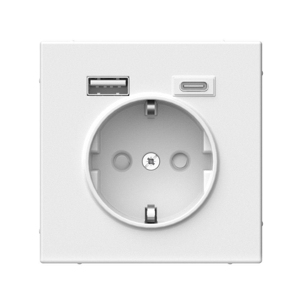 Розетка с заземлением с 2 USB  Systeme Electric GAL000132