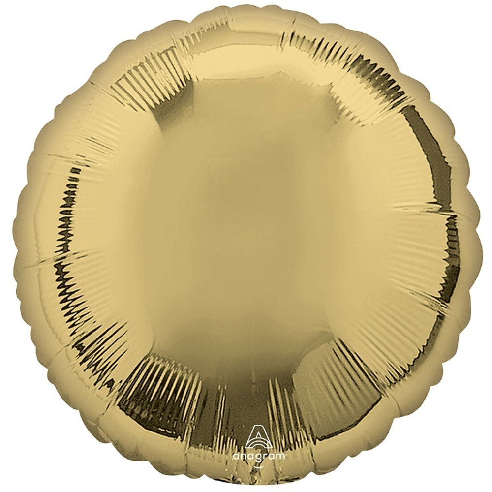 Фольгированная фигура, круг 18"/46СМ Металлик White Gold