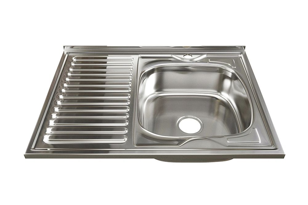 Мойка накладная 60*80*0,6/160 правая вып. 3 1/2