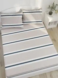 Постельное белье перкаль Сказка "Аляска/Аляска (компаньон)" 2-спальное Наволочка 50х70 см 2 шт Простынь на резинке 160x200 см Пододеяльник 175x215 см