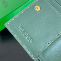 Bottega Veneta Small Intrecciato Bi-Fold Zip Wallet