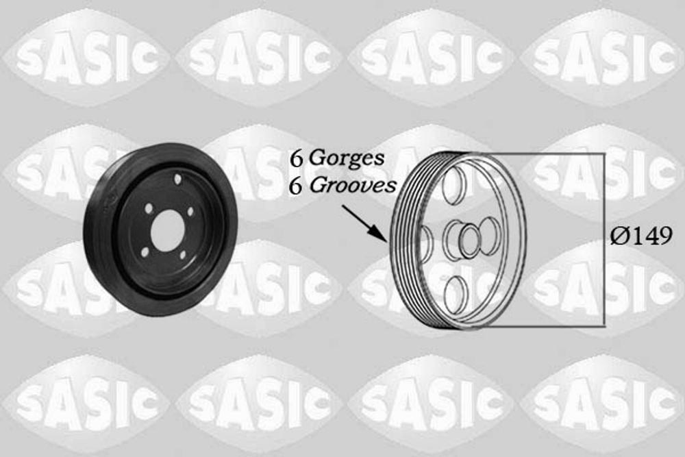 SASIC - 2150018-SAS - Belt Pulley, crankshaft