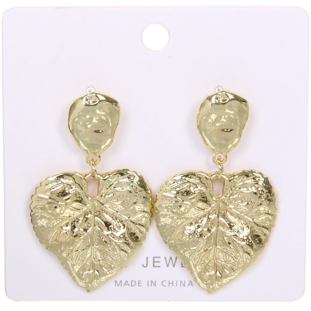 Серьги «ЭЛЛОДИ», листья, цвет золото и серебро, 3*5см