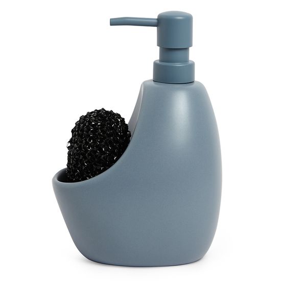 Диспенсер для мыла с подставкой для губки joey, 590 мл, серо-голубой