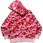 A Bathing Ape Abc Camo Rayon Relaxed Fit Shark Full Zip Худи розовый