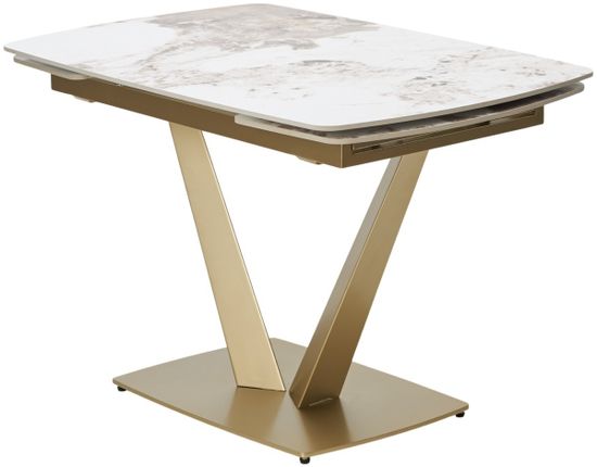 Стол ALATRI 120 GLOSS LUXURY PANDORA SOLID CERAMIC / шампань