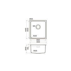 Мойка Tadzava 39-U/I-LG нерж.сталь/светлое золото 4993262